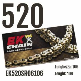 EK520SRO6106 Cadena EK CHAINS Paso 520 tamaño 106 para KAWASAKI KLX 2009 > 2020 250