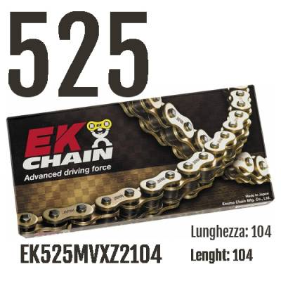 EK525MVXZ2104 Chain EK CHAINS Step 525 size 104 for DUCATI HYPERMOTARD 2010 > 2012 750