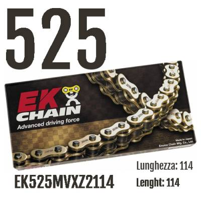 EK525MVXZ2114 Catena EK CHAINS Passo 525 - 114 maglie per SUZUKI GSX-S750 2018 > 2020 750
