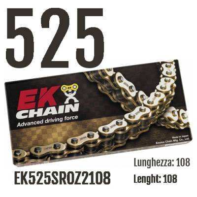 EK525SROZ2108 Kette EK CHAINS Step 525 Größe 108 für KAWASAKI ZX-6R 2002 600
