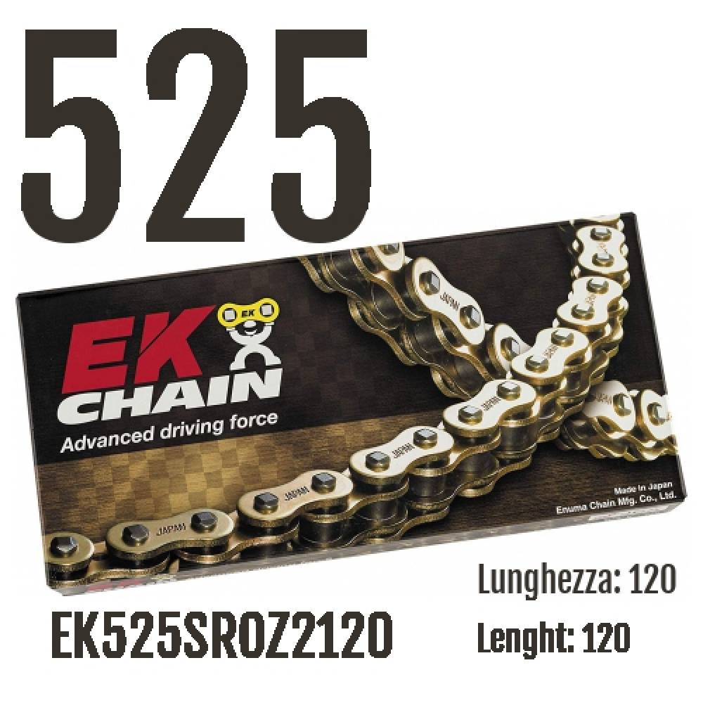 EK525SROZ2120 Chaîne EK CHAINS Step 525 taille 120 pour SUZUKI GSX-F 2008 > 2015 650