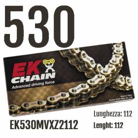 EK530MVXZ2112 Chaîne EK CHAINS Step 530 taille 112 pour KAWASAKI ZX-9R 1994 > 1997 900