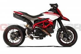 Terminale Scarico Hp Corse 310 Alto Black Ducati Hypermotard 821 939 2013 > 2020