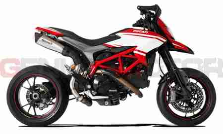 DUEVO3108HS-AB Exhaust Hp Corse 310 High Satin Ducati Hypermotard 821 939 2013 > 2020
