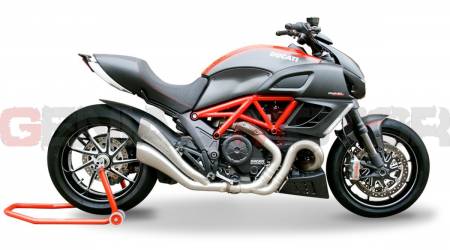DUHY1002-AB Tubo De Escape Hp Corse Hydroform Satin 2X1 Ducati Diavel 2011 > 2016