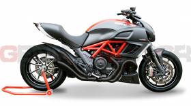 Pot D'Echappement Hp Corse Hydroform Noir 2X1 Ducati Diavel 2011 > 2016