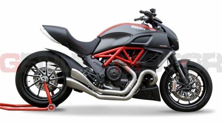 DUHY1003-AB Terminale Di Scarico Hp Corse Hydroform Satin Ducati Diavel 2011 > 2016