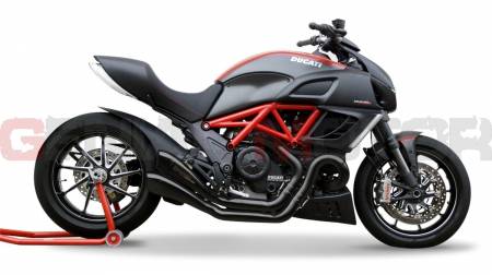 DUHY1003BLACK-AB Terminale Di Scarico Hp Corse Hydroform Black Ducati Diavel 2011 > 2016