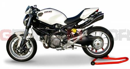 DUHY1005BLACK-AB Terminale Scarico Hp Corse Hydroform Blk Ducati Monster 696 796 1100 2007 > 2014