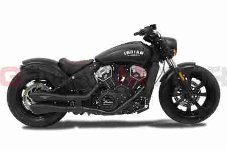 XINDHY1001B-AAB Exhaust Hp Corse Hydroform Black Indian Scout Bobber 2018 > 2020